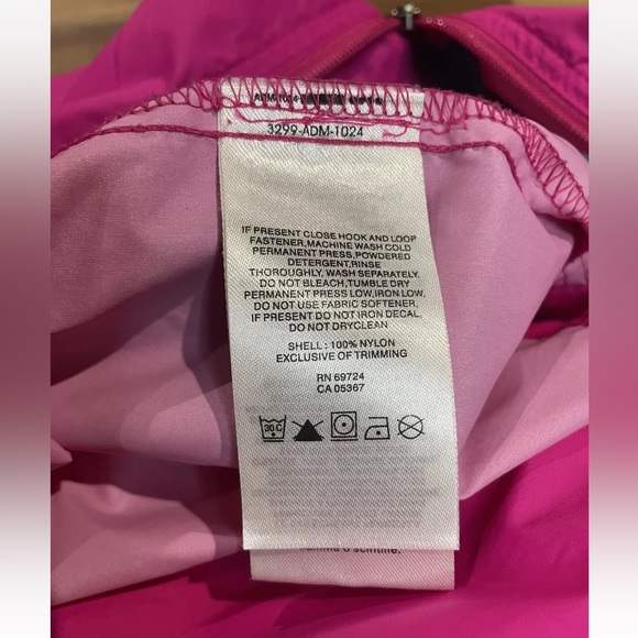Columbia Youth Girl Jacket Windbreaker Pink Size XL Full Zip Hood Rain Coat - Picture 5 of 6